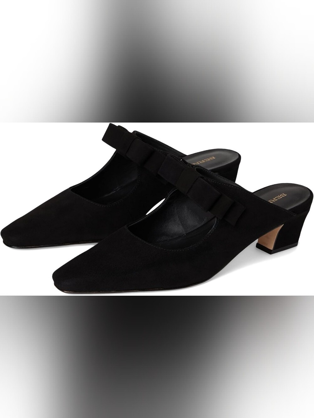 NEW IN BOX Bernardo Astrid Black Suede Mules Size 11